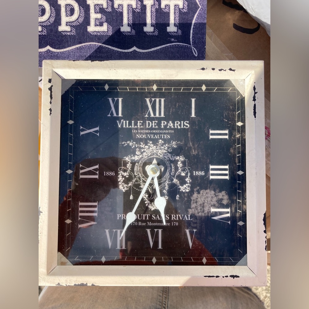Elegant Wall Clock and Sign